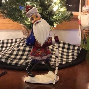 Russian carved walking stick Santa from Russia